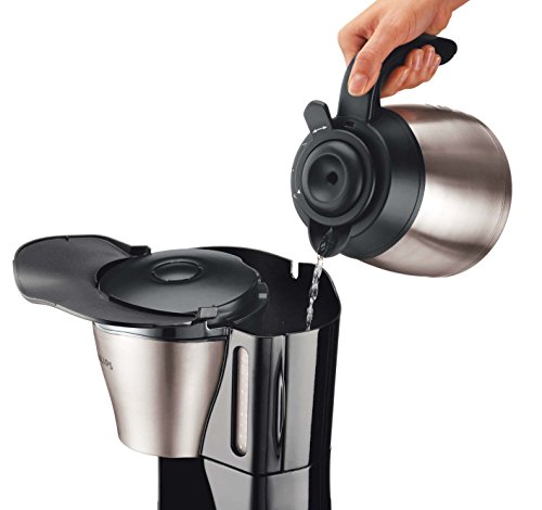 Philips HD7546 HD7546/20-Cafetera de Goteo café Gaia, Jarra térmica con Capacidad para 10-15 Tazas, 1000 W, 14 Cups, Acero Inoxidable, Negro/Plata