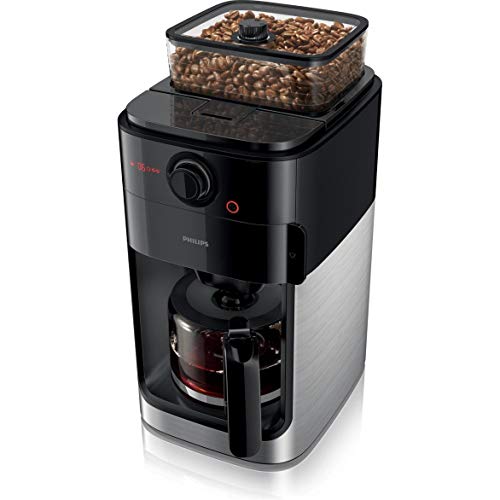 Philips HD7767/00 Grind & Brew Filter - Cafetera de plástico (1,2 L, acero inoxidable), color negro