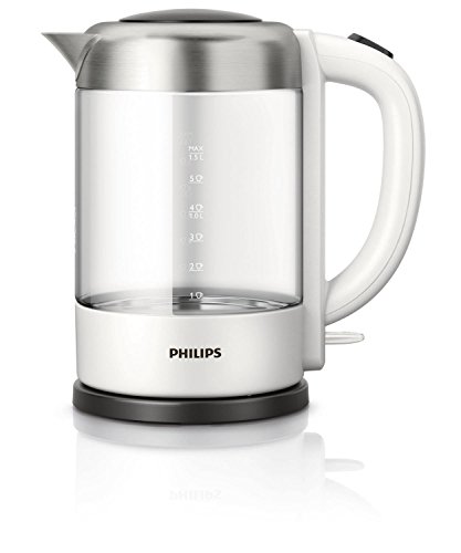 Philips HD9340/00 - Hervidor eléctrico, 2200 W, color blanco y transparente