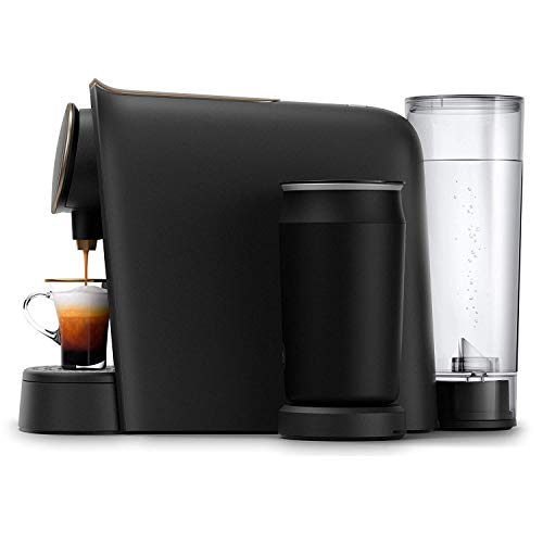 Philips L'OR Barista LM8018/90 Cafetera de Cápsulas con Espumador de Leche, Compatible con Cápsula Individual y Cápsula Doble, 19 Bares de Presión, 12 Variedades, 1 L, Acabado Premium