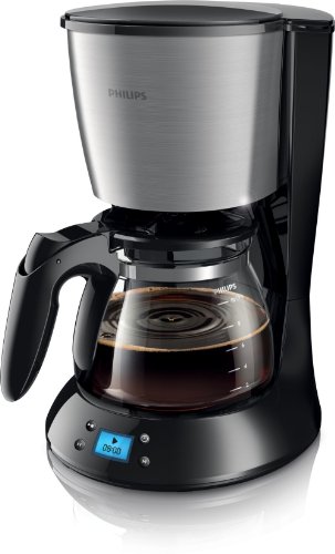 Philips N HD7459/20 - Cafetera (Independiente, Negro, Metálico, Goteo, De café molido, Café, 1,2L)