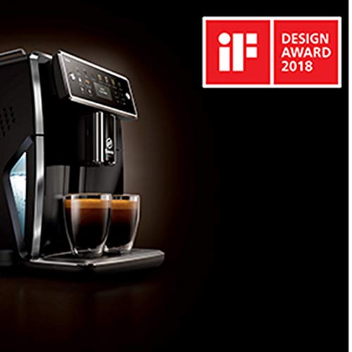 Philips SM7580/00 Cafetera Espresso Súper Automática, Acero Inoxidable, Negro