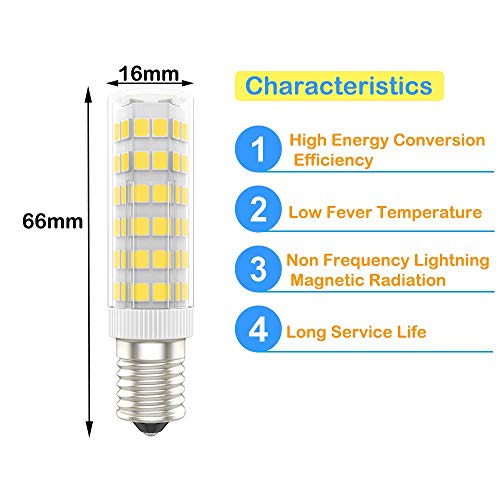 Phoenix-LED E14 Bombillas Campana Extractora,Bombilla Nevera,Lámpara de Mesa 7W,60W Halógena Equivalente, Blanco Cálido 3000K, 560lm, Pack de 4 Unidades