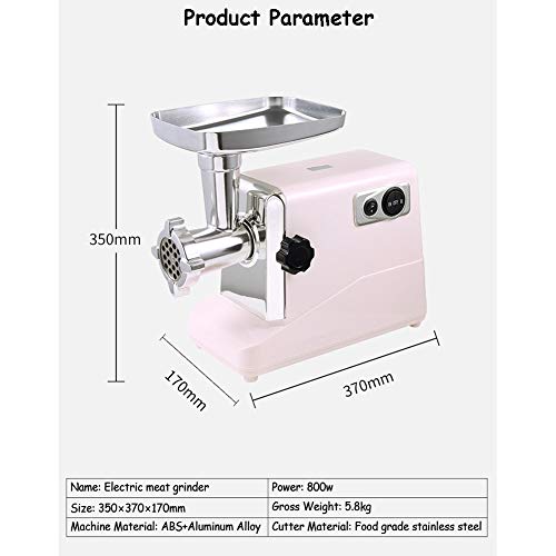 Picadora De Carne Eléctrica,Acero Inoxidable 3-IN-1 Salchicha Y Máquina Carne,Picadora Profesional 800W,Embutidora De Salchichas, Para Carne Y Salchichas Robot Cocina