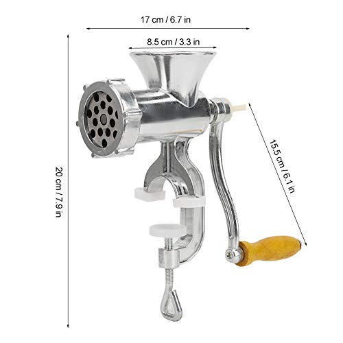 Picadoras de carne manuales, Picadora de carne de acero inoxidable con tubos embutidoras Picadora manual para picar carne Picada de carne de cerdo Fideos # 5