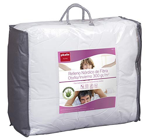 Pikolin Home - Edredón/Relleno nórdico hipoalergénico de fibra Aloe Vera, otoño-invierno, 300gr/m², 180x220cm-Cama 105 (Todas las medidas)