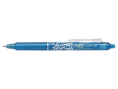 Pilot FriXion Clicker - Bolígrafo roller de gel de tinta borrable (3 unidades), color rosa, morado y azul