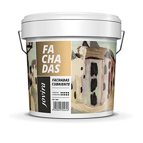 PINTURA FACHADAS ANTIMOHO, Repelente al agua, impermeable y antifisuras. (20KG, TRIGO)