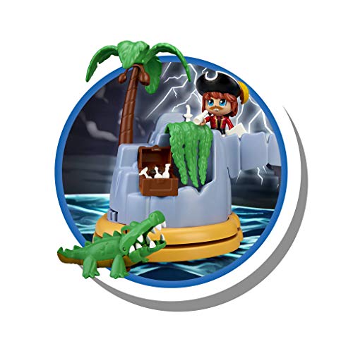 Pinypon Action- Isla Pirata del Capitán Caimán con 2 Figuras, niñas a Partir de 4 a 8 años (Famosa 700015637)