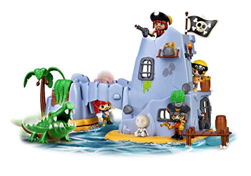 Pinypon Action- Isla Pirata del Capitán Caimán con 2 Figuras, niñas a Partir de 4 a 8 años (Famosa 700015637)