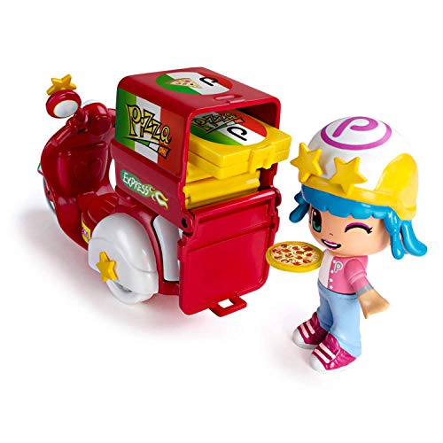 Pinypon - Moto de Pizzería, con 1 Figura, niños y niñas de 4 a 8 años (Famosa 700014911)