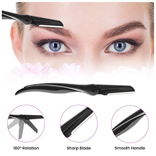 Pinzas Depilar Cejas HOCOSY 7Pcs Juego de Cejas con Pinzas de Depilar Profesionales, Peine para Cejas, Tijeras cejas, Maquinillas de Afeitar Cejas, Recortador de Cejas