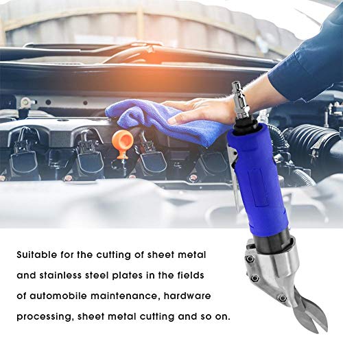 Pinzas neumáticas para prensar aire Tijeras de aire industriales de mano recta Herramienta de corte neumática(Azul)