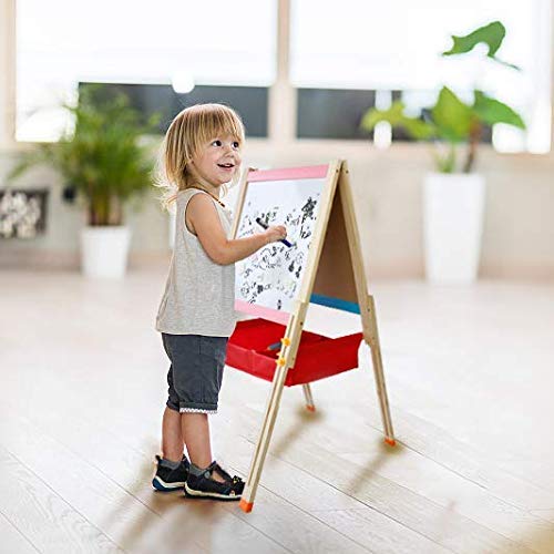 Pizarra Magnética Infantil Doble y Ajustable Caballete Pintura con Letras Magneticas Divertido Juguete Madera Educativo Juego de Imaginación Juguete para Niños Niñas 3 4 5 6