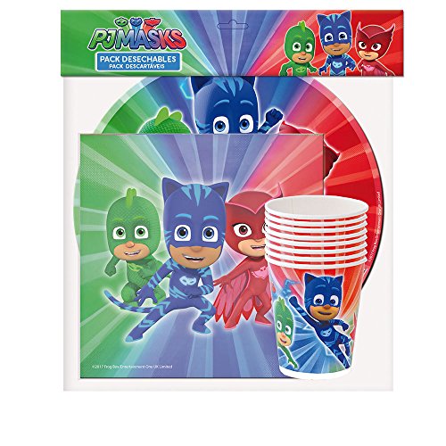 PJ Masks Pack desechables para decoración de fiestas (Verbetena 016001332)