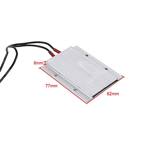 Placa calefactora de termostato PTC, 220 V eléctrica de temperatura constante Kit de calentador de aire de elemento calefactor 77 x 62 x 6 mm(50W 80℃)