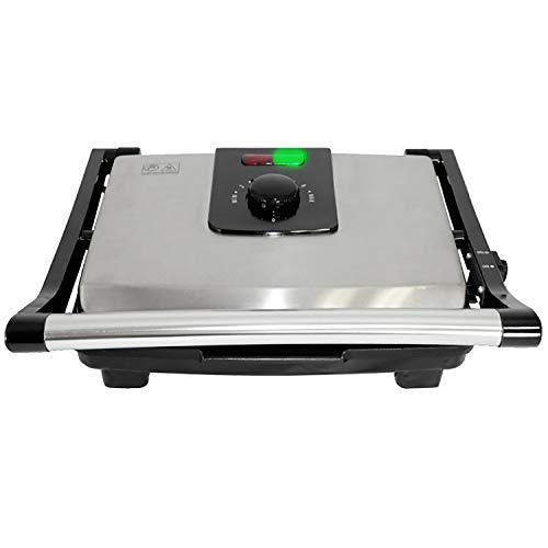 Plancha Grill eléctrico de acero inoxidable y placas antiadherentes 2000W SOKANY KJ-202