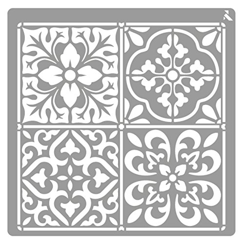 Plantilla Stencil St-28 Mosaique 20x20 CM La Pajarita Especial Para Chalk Paint y Pintura Tela