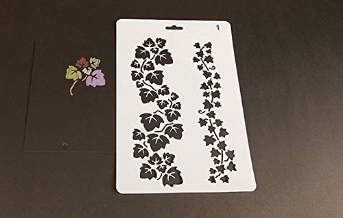 Plantillas con diferentes patrones ZHUOTOP para pintar con aerógrafo, para manualidades y decoración, 01, 01#