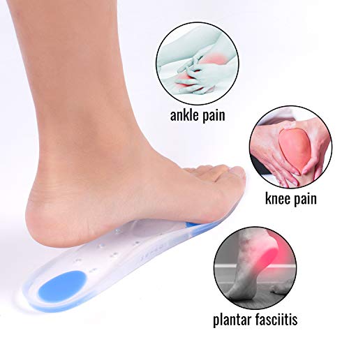 Plantillas de gel de silicona de la fascitis plantar insertos arco soporte plantillas ortopédicas (M(39-40))