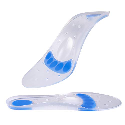 Plantillas de gel de silicona de la fascitis plantar insertos arco soporte plantillas ortopédicas (M(39-40))