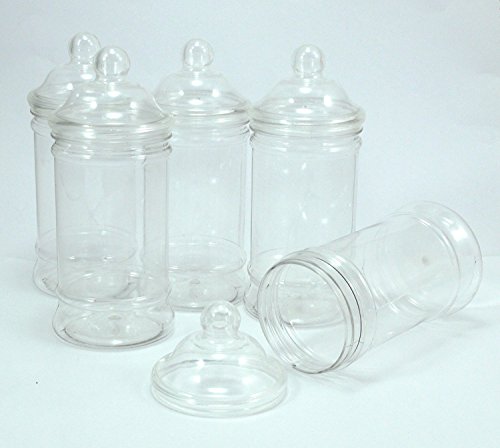 Plastic Victorian Style Jar 500ml - Pack of 5 by Millies Direct