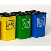 PLASTICOS HELGUEFER - Cubo Ecologico Selectivo 15L con Tapa-Pack 3 ud-