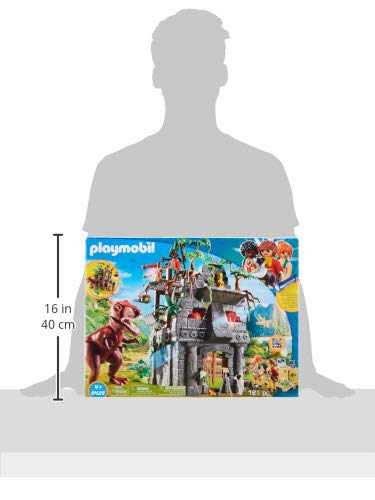 PLAYMOBIL Dinos Campamento Base con T-Rex y Efectos de Luz, a Partir de 4 Años