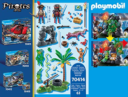 PLAYMOBIL Pirates - Escondite Pirata, a partir de 5 Años, 70414