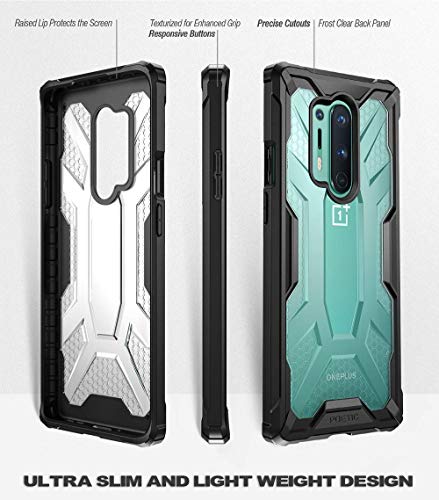 Poetic oneplus 8 Pro Funda [Affinity Series]-[Agarre Parachoques TPU] [Protección Esquina] Funda Protectora Hibrida para oneplus 8 Pro, Negro/Claro