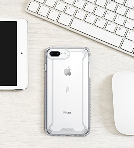 Poetic Prima Serie Affinity Delgada/no Mayor/Caso Claro/Dual Material de protección de Parachoques para Apple iPhone 7 más/iPhone 8 Plus (2017) borrar/borrar