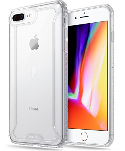 Poetic Prima Serie Affinity Delgada/no Mayor/Caso Claro/Dual Material de protección de Parachoques para Apple iPhone 7 más/iPhone 8 Plus (2017) borrar/borrar