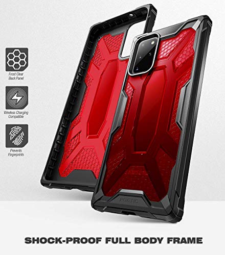 Poetic Samsung Galaxy S20+ Plus Funda [Affinity Series]-[Agarre Parachoques TPU] [Protección Esquina] Funda Protectora Hibrida para Samsung Galaxy S20+ Plus,Rojo