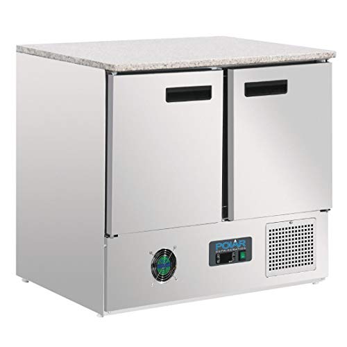 Polar CL108 refrigerado contador con encimera de mármol, 240 L