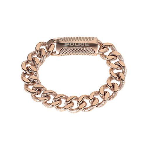 Police Raider Men's Rose Gold Stainless Steel Chain Bracelet Size L 25508BSRG/03-L