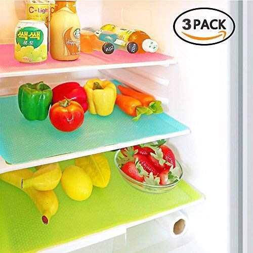 Polly Online Liners del refrigerador Alfombras de refrigerador Lavables Alfombrillas de Silicona para Cocina Colchonetas 5PCS / Sistema