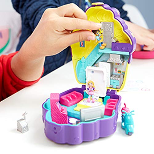 Polly Pocket Cofre cupcake sorpresa, muñeca con accesorios (Mattel FRY36) , color/modelo surtido