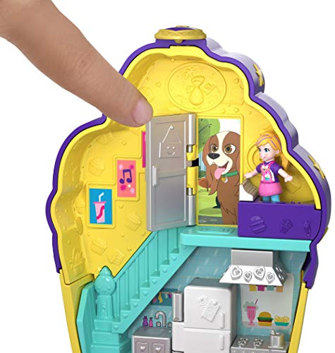 Polly Pocket Cofre cupcake sorpresa, muñeca con accesorios (Mattel FRY36) , color/modelo surtido