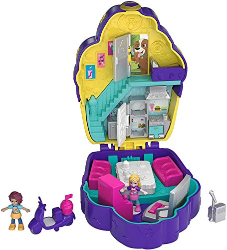 Polly Pocket Cofre cupcake sorpresa, muñeca con accesorios (Mattel FRY36) , color/modelo surtido