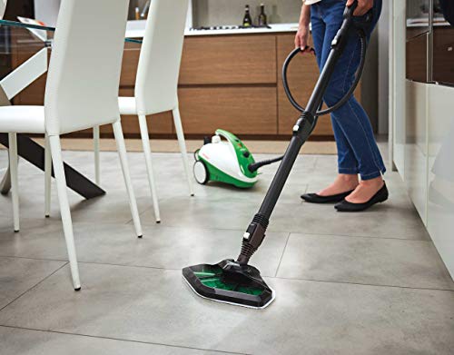 Polti Vaporetto Smart 35 Mop Limpiador a Vapor con Cepillo Vaporforce, Caldera de Alta Presión de 3.5 Bar, 1800 W, 1.6 litros, plástico, Acero Inoxidable, Verde