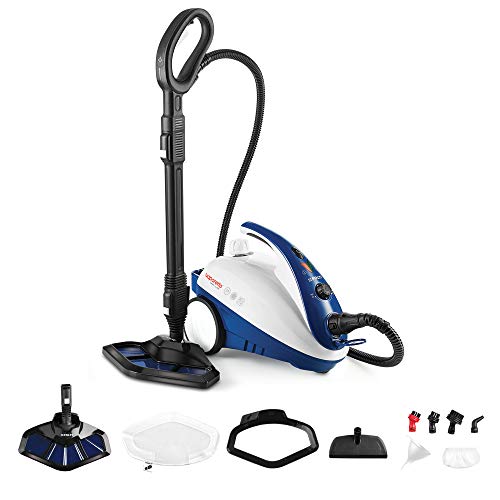 Polti Vaporetto Smart 40 Mop-Generador de Vapor con Cepillo mopa Integrado, 1800 W, 1.6 litros, 1.6, plástico, Acero Inoxidable, Azul