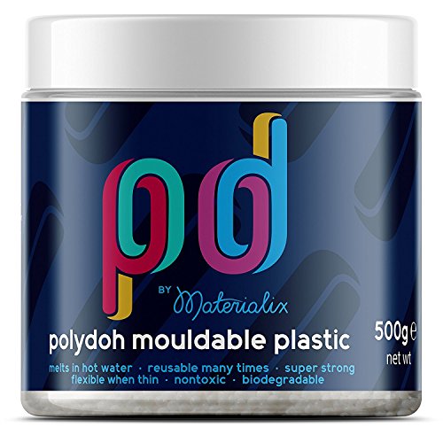 Polydoh - Plástico moldeable, bote de 500g (también conocido como polimorph, plastimake o instamorph)