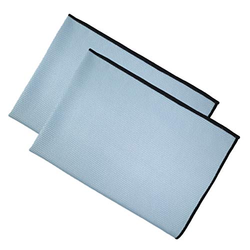 Polyte - Paño abrillantador de Microfibra para Copas de Vino - Premium - Azul Claro - 45,7 x 71,1 cm - Pack de 2