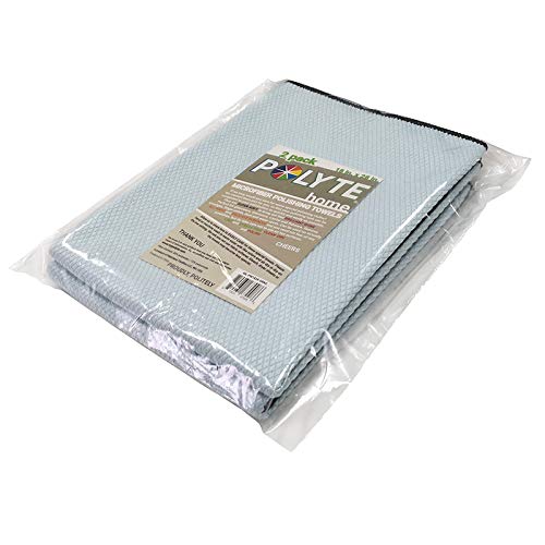 Polyte - Paño abrillantador de Microfibra para Copas de Vino - Premium - Azul Claro - 45,7 x 71,1 cm - Pack de 2