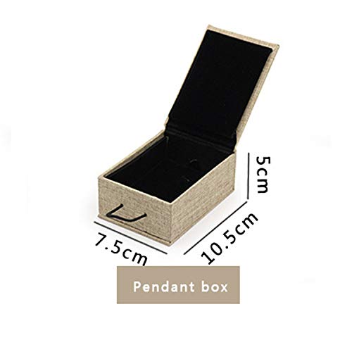 Poooyun-Life-storage boxes 7A0694 - Joyero de Lino, Caja con Colgante de Anillo, Collar, Caja Personalizada, Bolsa de Almacenamiento