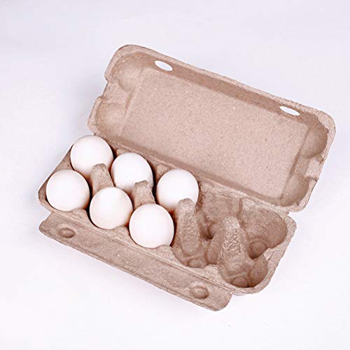 POPETPOP Bandeja para Huevos Caja de Almacenamiento de Huevos Plegable Caja de cartón portátil 10 Rejilla Estante de Huevo Pollo Equipo agrícola 10pcs