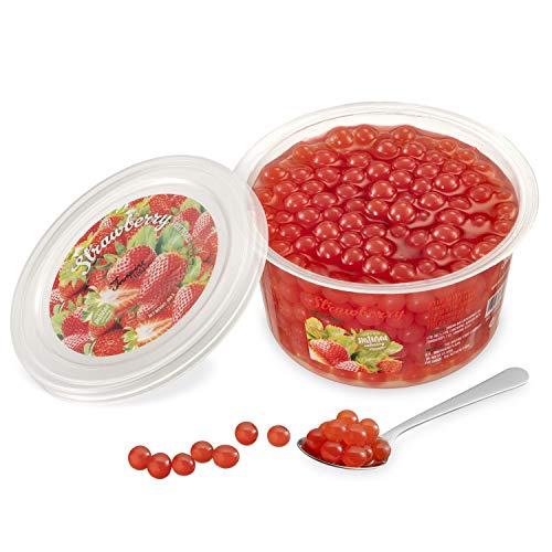 Popping bobas de Fresa para Bubble tea, paquete de 450gr