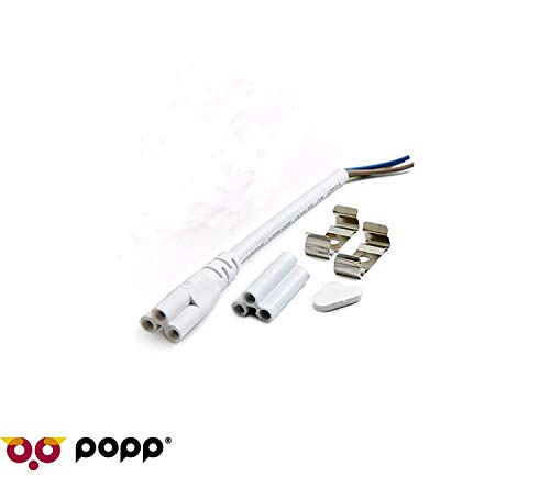 POPP®Regletas Tubo LED T5 Alumino+Pc Conexión Dos Laterales 5W,9W,12W,18W Blanco Frío 4000K 6000K fluorecente cocinas,armarios,trastero [Clase de eficiencia energética A] (6000K, 12 WATIOS)