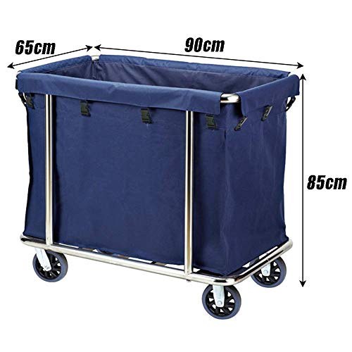 Portable Cart - GR/Coche de Limpieza de lavandería de Servicio Pesado, Cesta de Recogida Enrollable y Carrito de Ropa de Hotel, Bolsas extraíbles