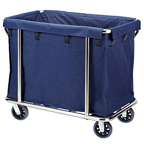 Portable Cart - GR/Coche de Limpieza de lavandería de Servicio Pesado, Cesta de Recogida Enrollable y Carrito de Ropa de Hotel, Bolsas extraíbles